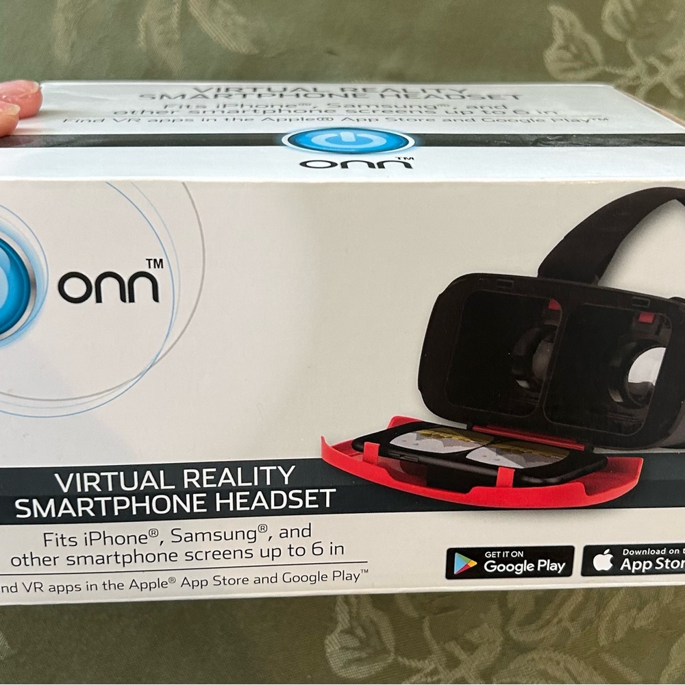 Onn Black and Red Smartphone VR Headset